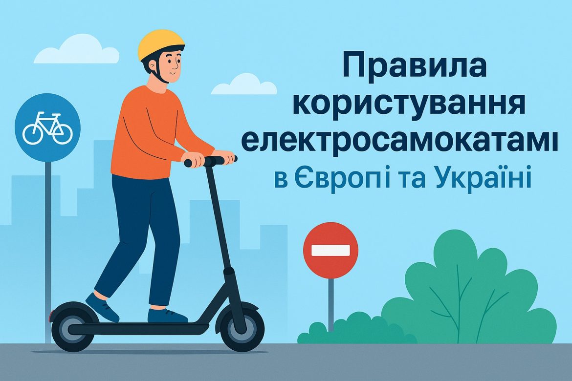 Правила користування електросамокатами в Європі та Україні