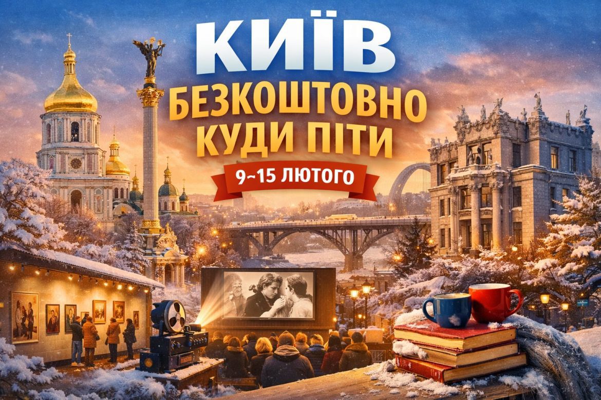 Безкоштовний Київ: куди піти 9–15 лютого 2026 Безкоштовний Київ: куди піти 9–15 лютого 2026